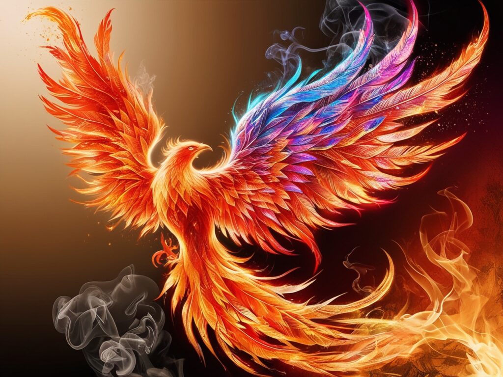 Default Ave Phoenix a mythical creature of fire and light rend 1