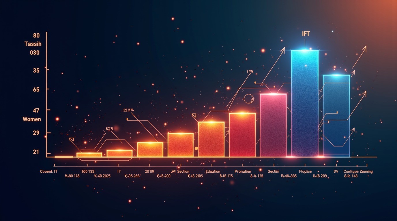 automatización empleos mujeres IA diagrama explicativo