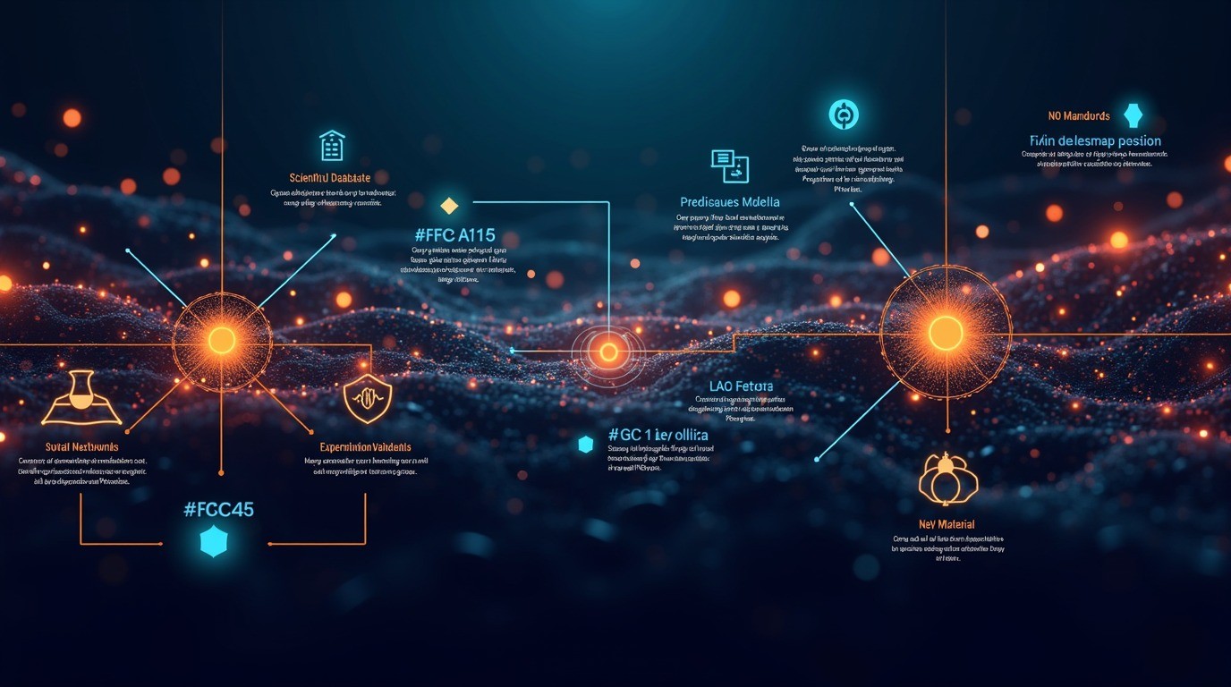 descubrimiento de materiales con inteligencia artificial diagrama explicativo