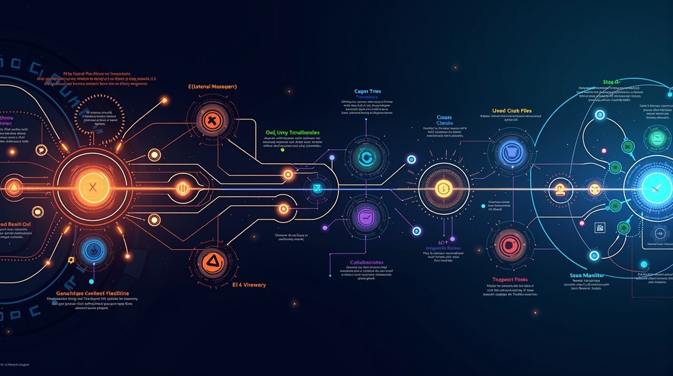 gestión de contenido IA diagrama explicativo