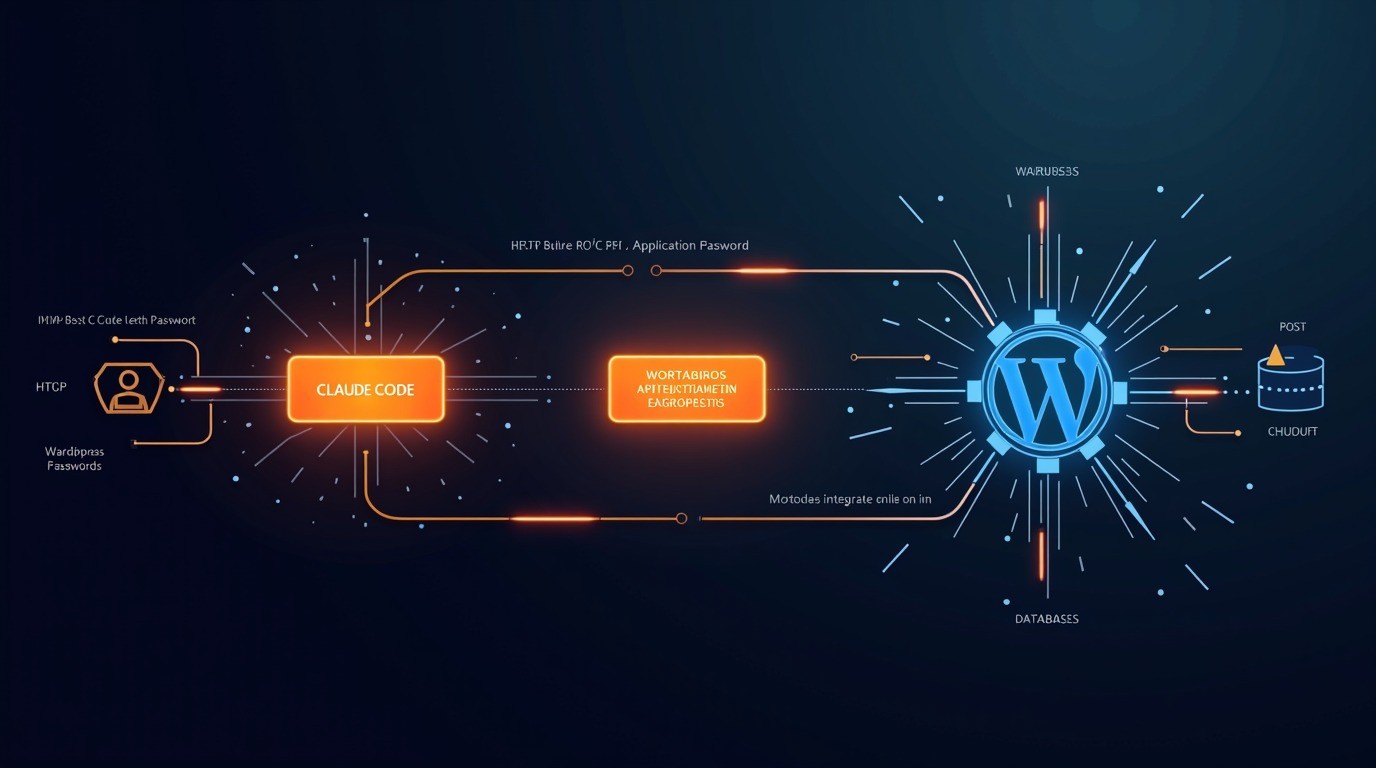 integración claude code wordpress diagrama explicativo
