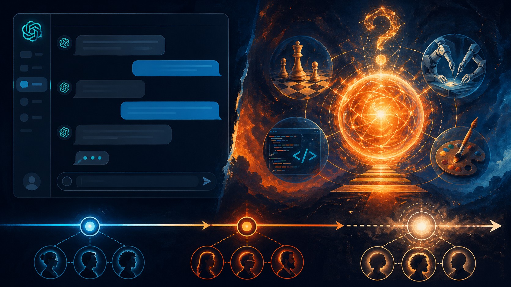 I asked ChatGPT to imagine r/ChatGPT the day AGI drops… the tiny details are insane - ilustracion