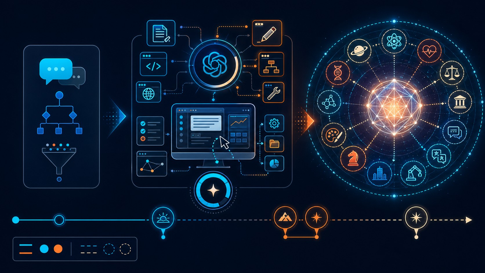 inteligencia artificial general 2026 diagrama explicativo
