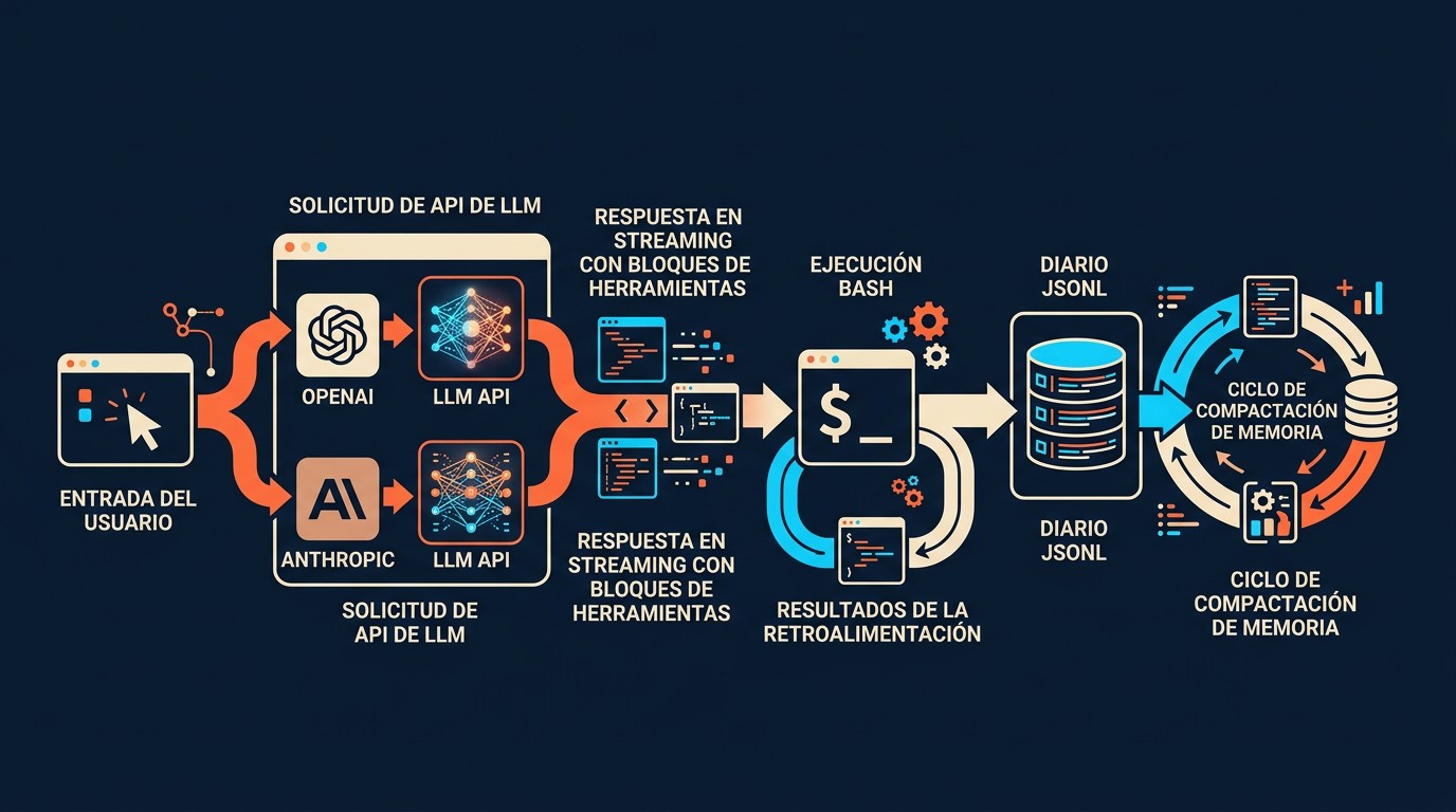 agente llm para linux diagrama explicativo