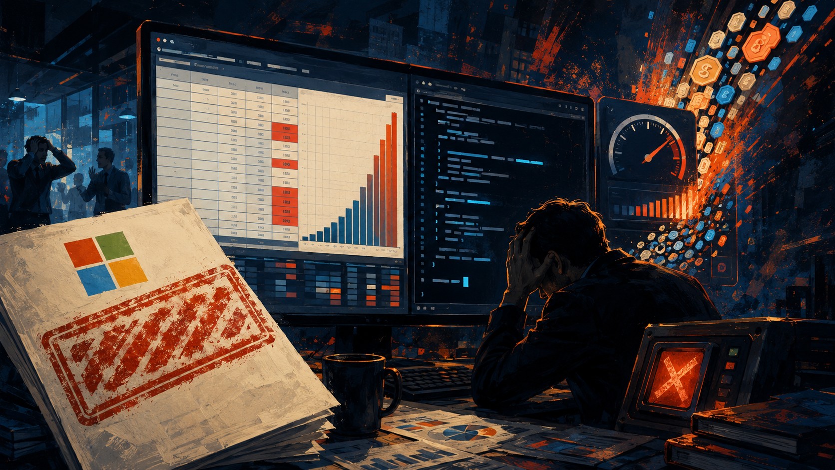 Microsoft Cancels Internal Anthropic Licenses As Shift To Token-Based AI Billing Blows Up Annual Budgets In Months - ilustracion