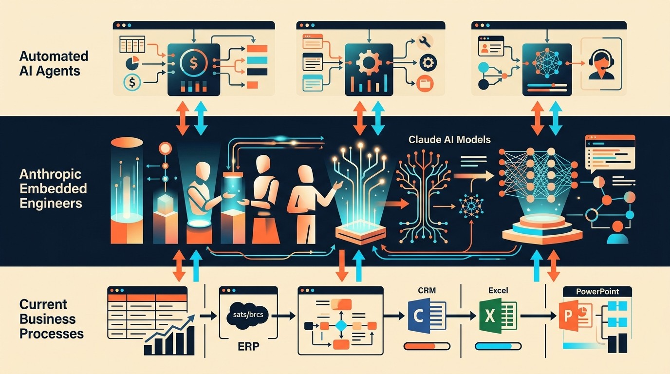 anthropic empresa ia empresarial wall street diagrama explicativo