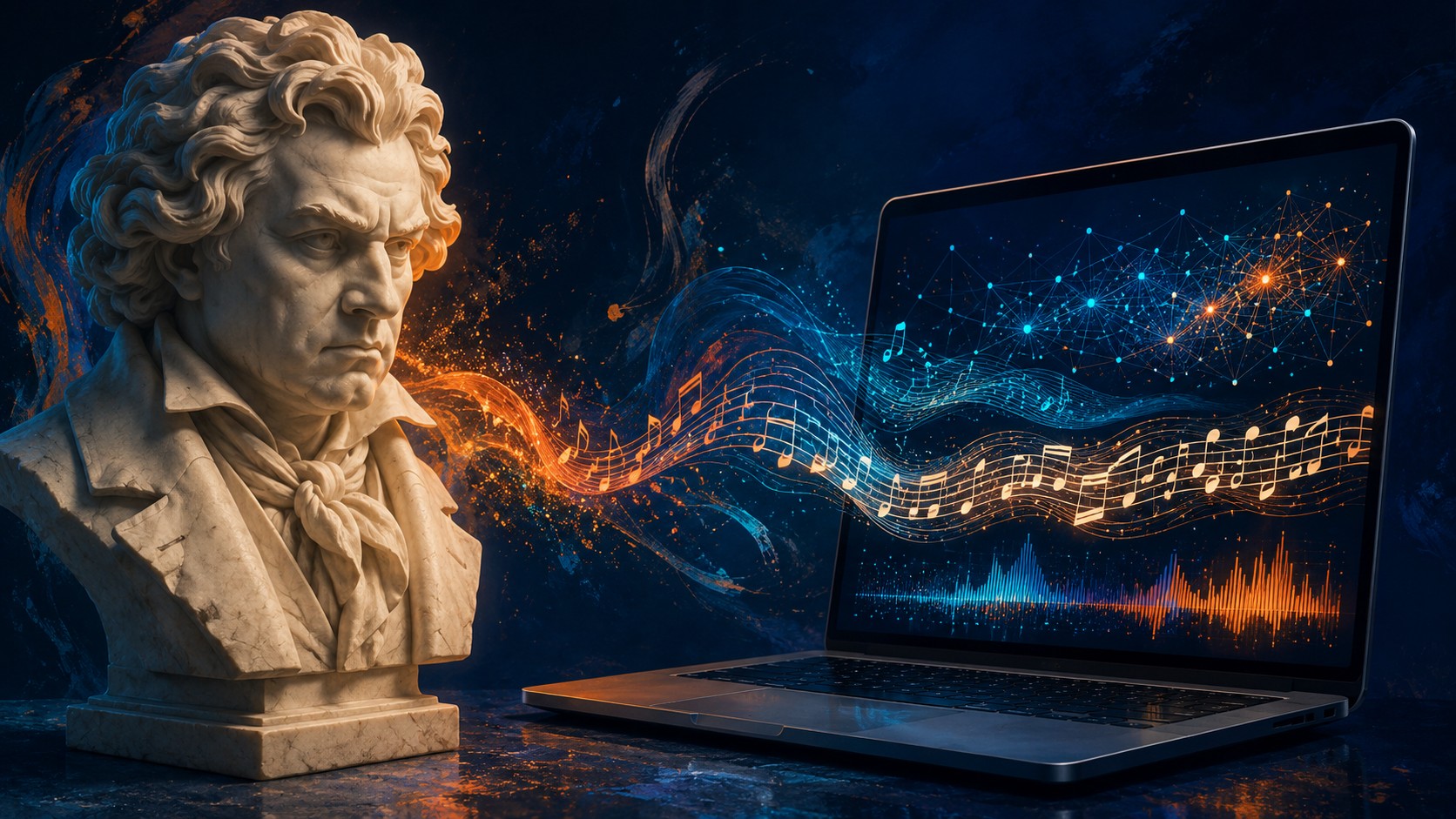 If Beethoven used AI - ilustracion
