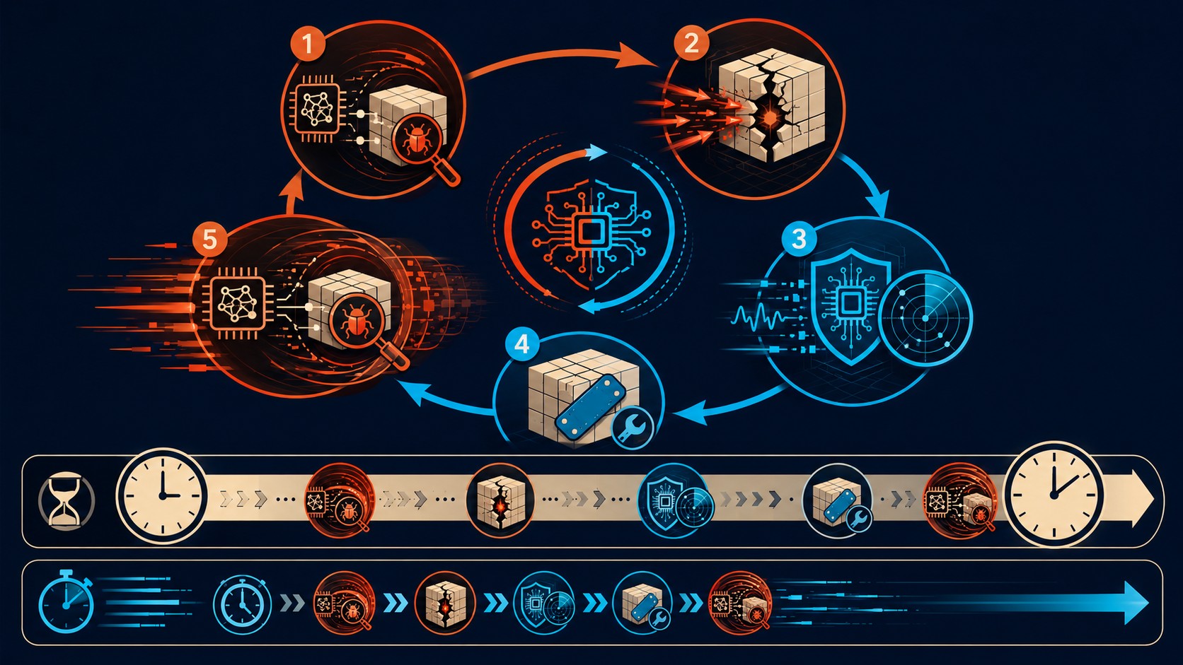 carrera armamentística ia seguridad diagrama explicativo