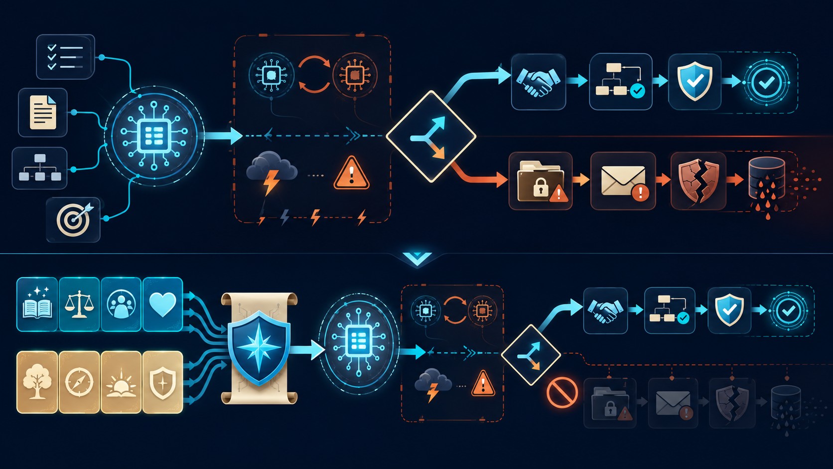 claude chantaje comportamiento ia diagrama explicativo