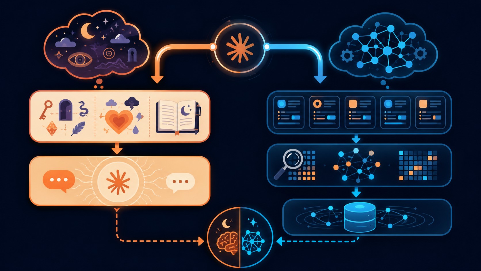 compartir sueños con claude diagrama explicativo