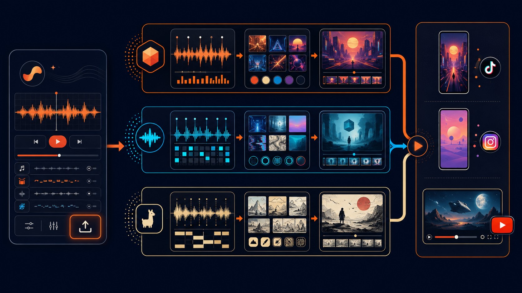 Suno a video: las mejores herramientas en 2026 2 convertir canciones suno a videos diagrama explicativo