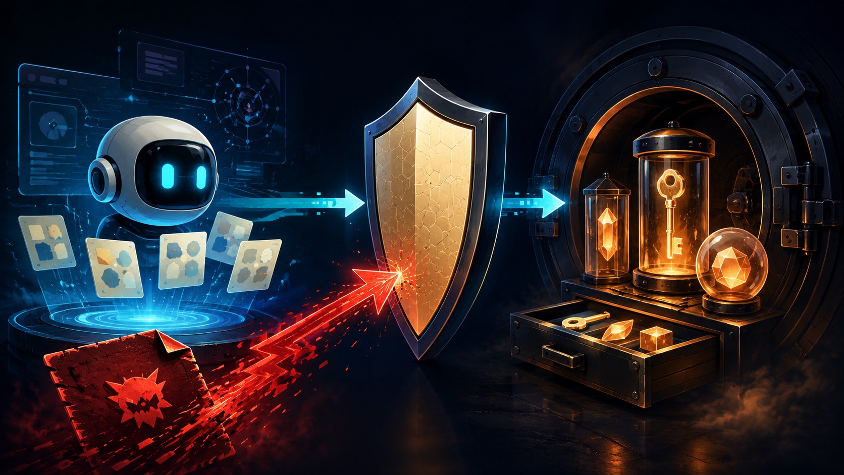 How credential brokering prevents AI agents from compromising credentials via prompt injection - ilustracion