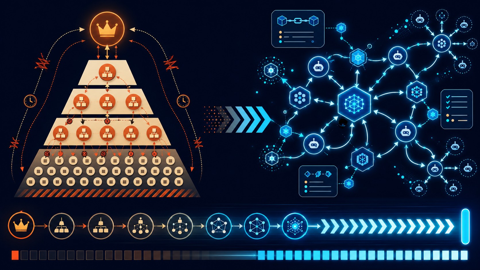 empresas autónomas con agentes IA diagrama explicativo