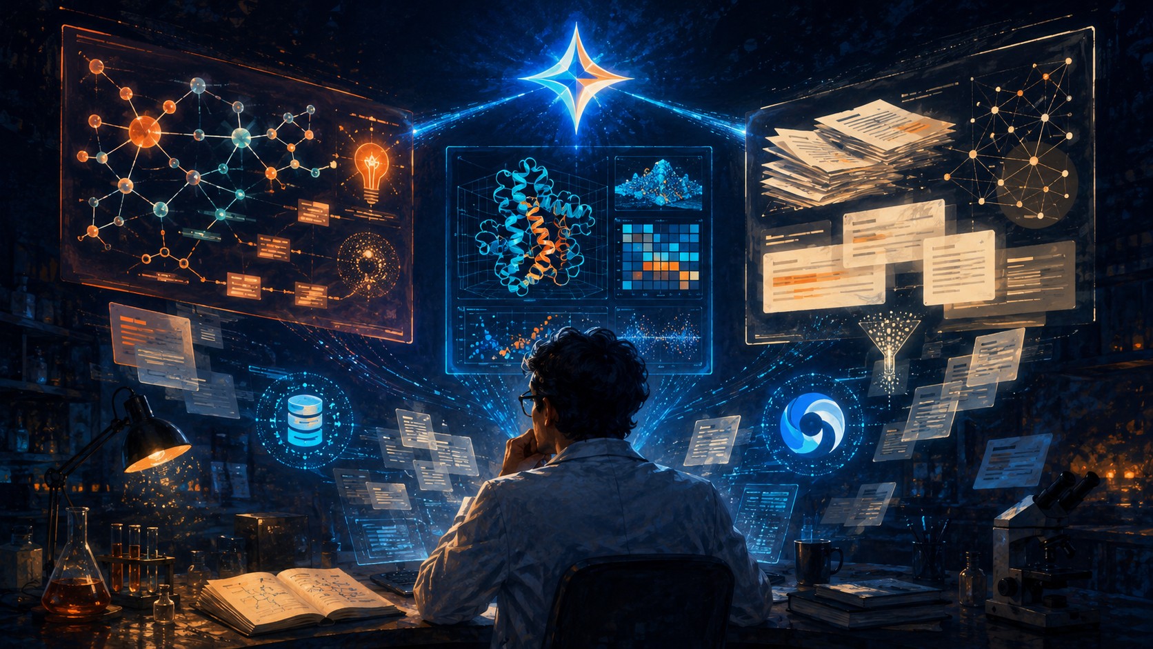 Gemini for Science: 3 herramientas de IA para ciencia 1 🧪 Google just dropped Gemini for Science - 3 new AI tools - ilustracion