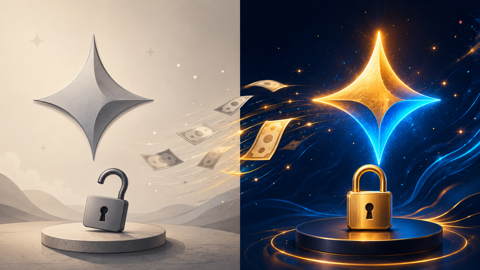 Gemini Gratis vs Gemini Advanced: Precios, Planes y Qué Conviene Pagar — ilustración