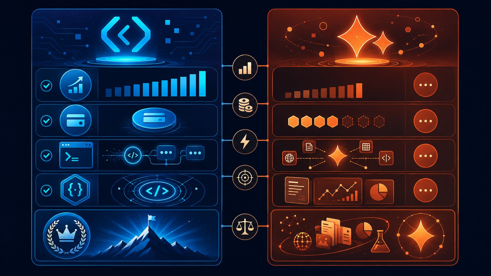 gemini vs claude code tabla comparativa