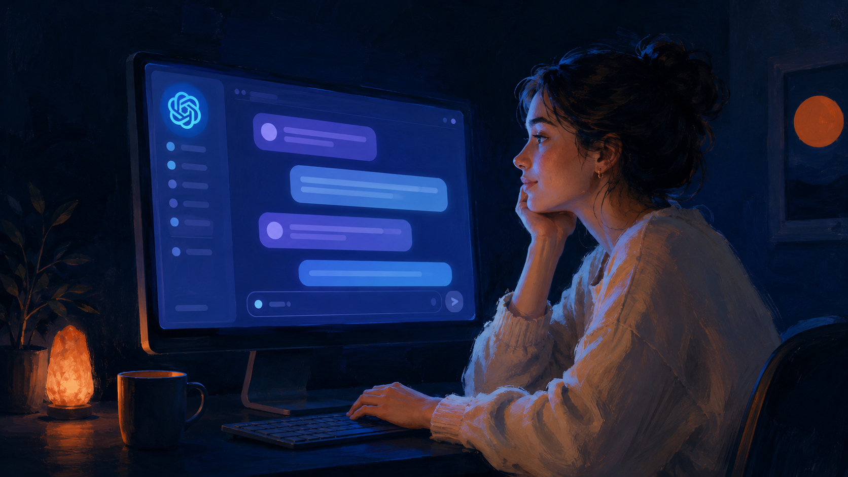 ¿La IA Te Hace Sentir Bien? Lo Que GPT Genera en Vos — ilustración