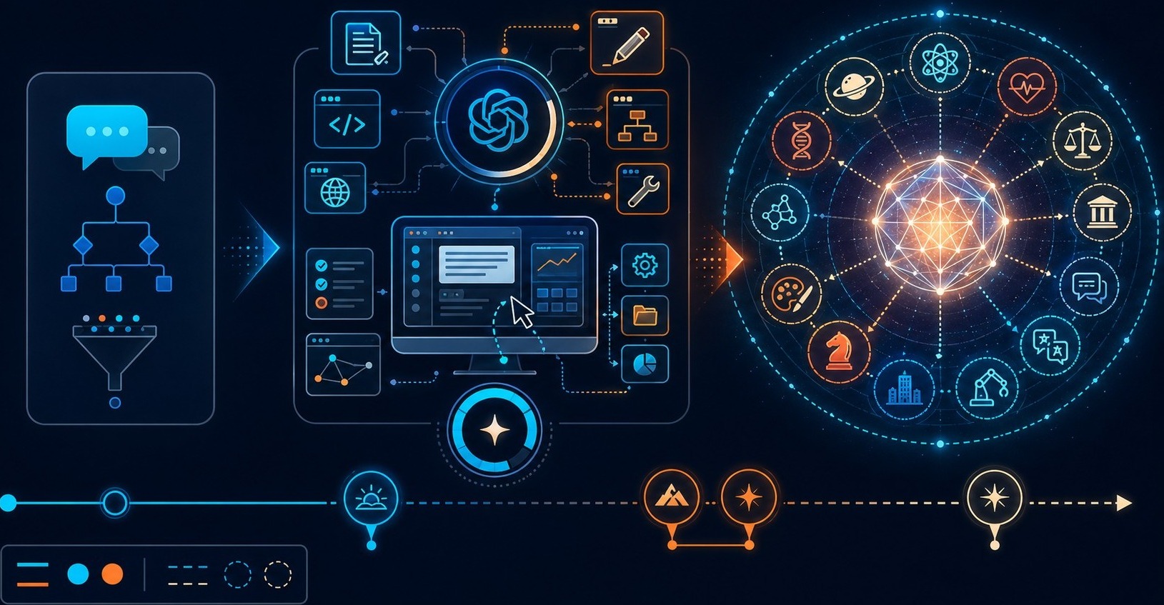 inteligencia artificial general 2026 diagrama explicativo