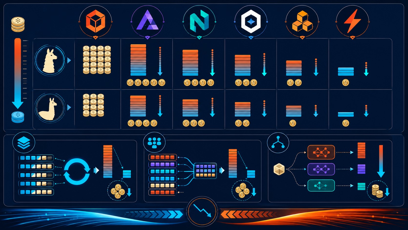 reducir costos api llama diagrama explicativo