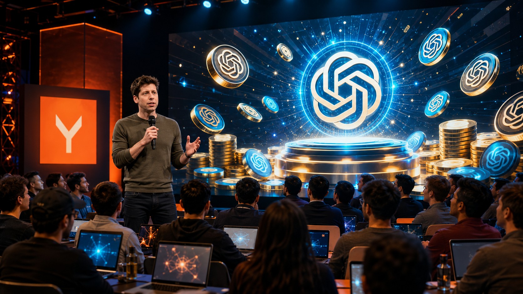 Sam Altman makes 'mic drop' offer to every Y Combinator startup - ilustracion