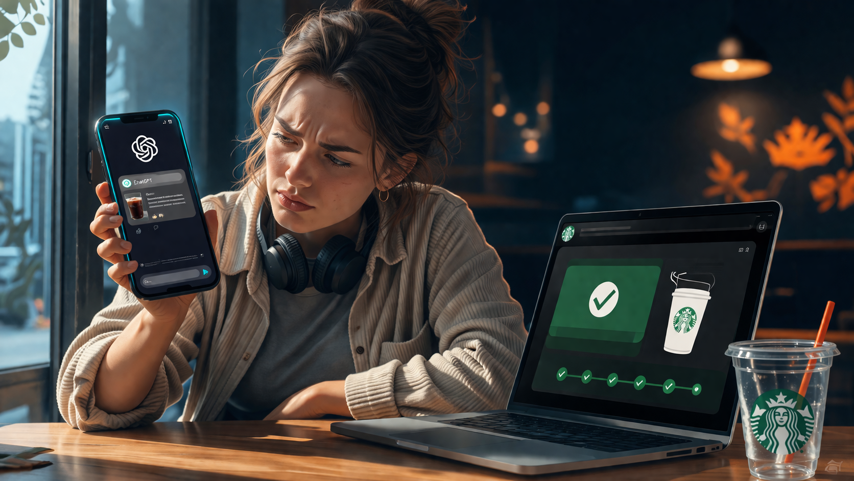 Starbucks + ChatGPT: integración que no termina de funcionar — ilustración