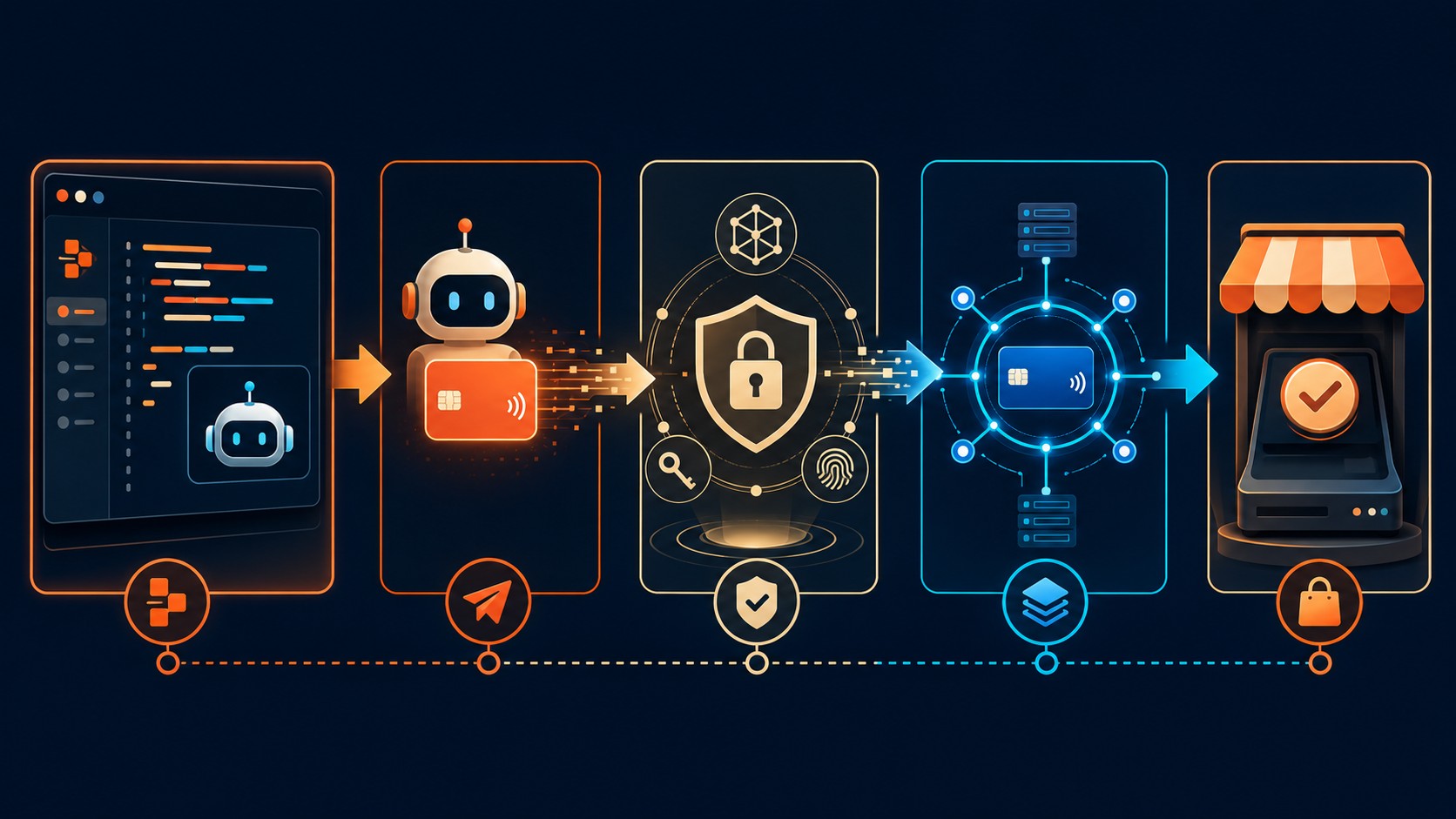 agentes ia pagos diagrama explicativo