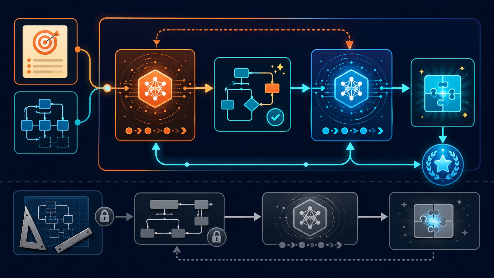 agente ia local gratis diagrama explicativo