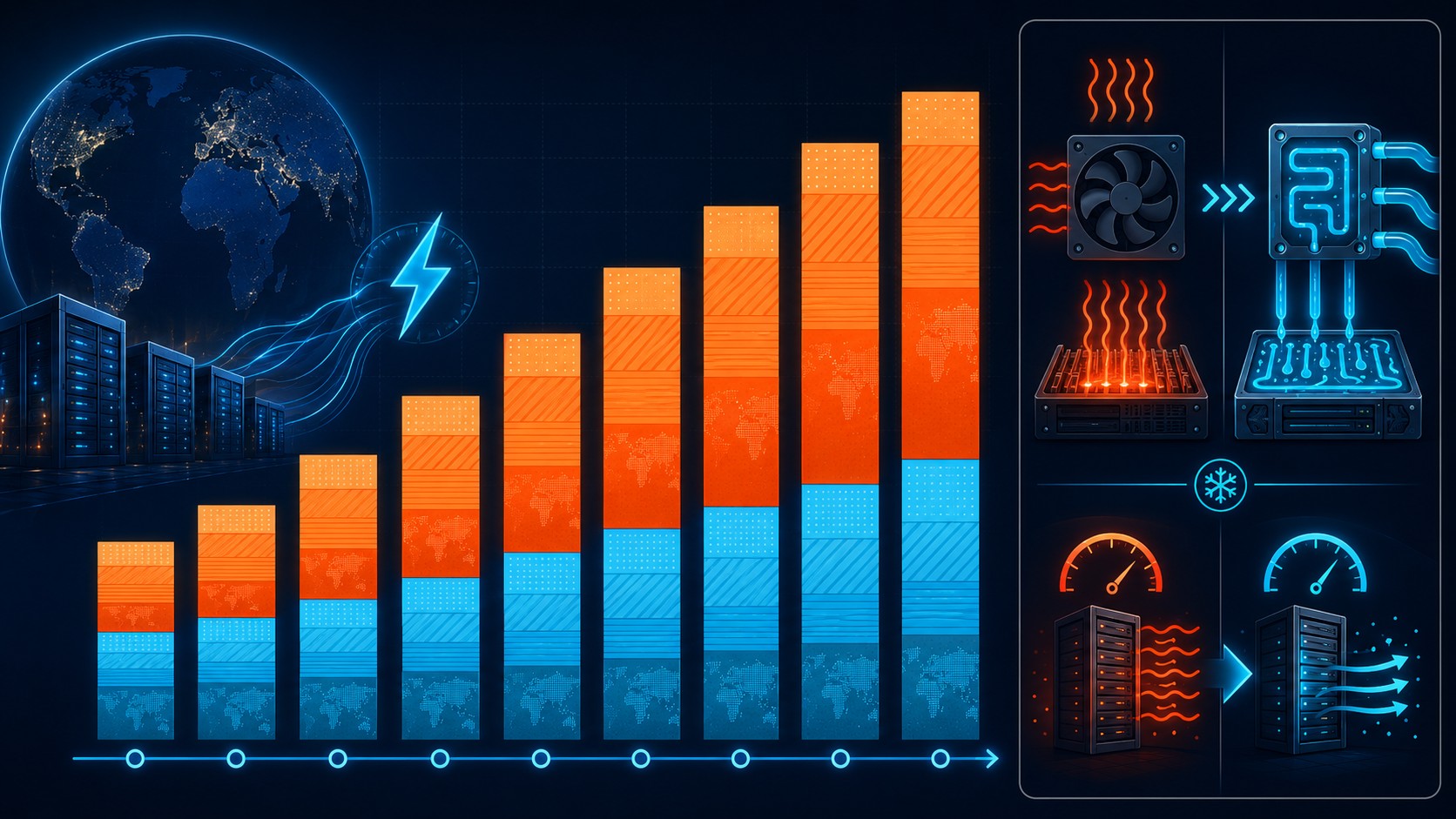 consumo electricidad data centers diagrama explicativo