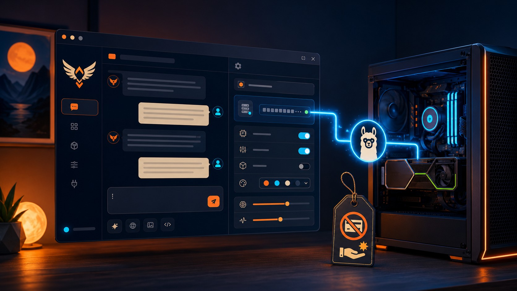 Hermes Desktop con Ollama gratis: agente IA local en 2026 1 Run Hermes Desktop With Ollama for FREE - ilustracion