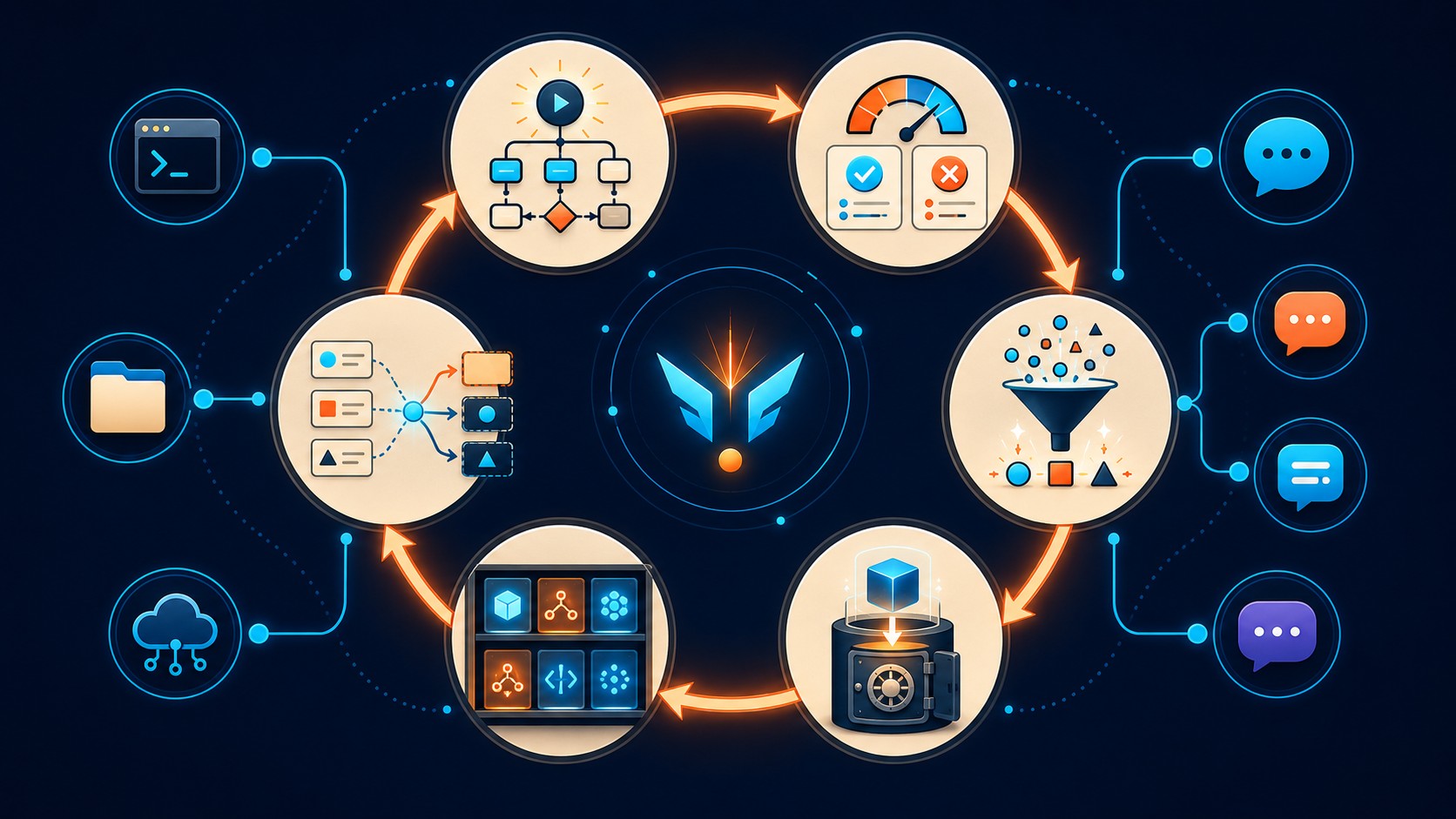 hermes v0.17 automatización ia diagrama explicativo