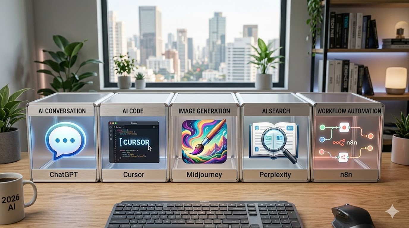 Best AI Tools to Use in 2026 by Category - ilustracion