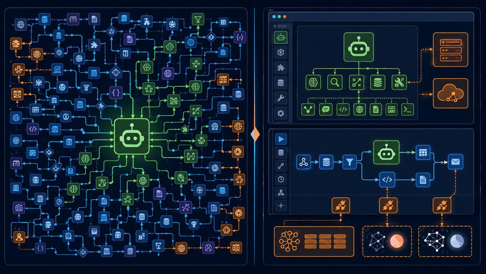 n8n vs activepieces para agentes diagrama explicativo