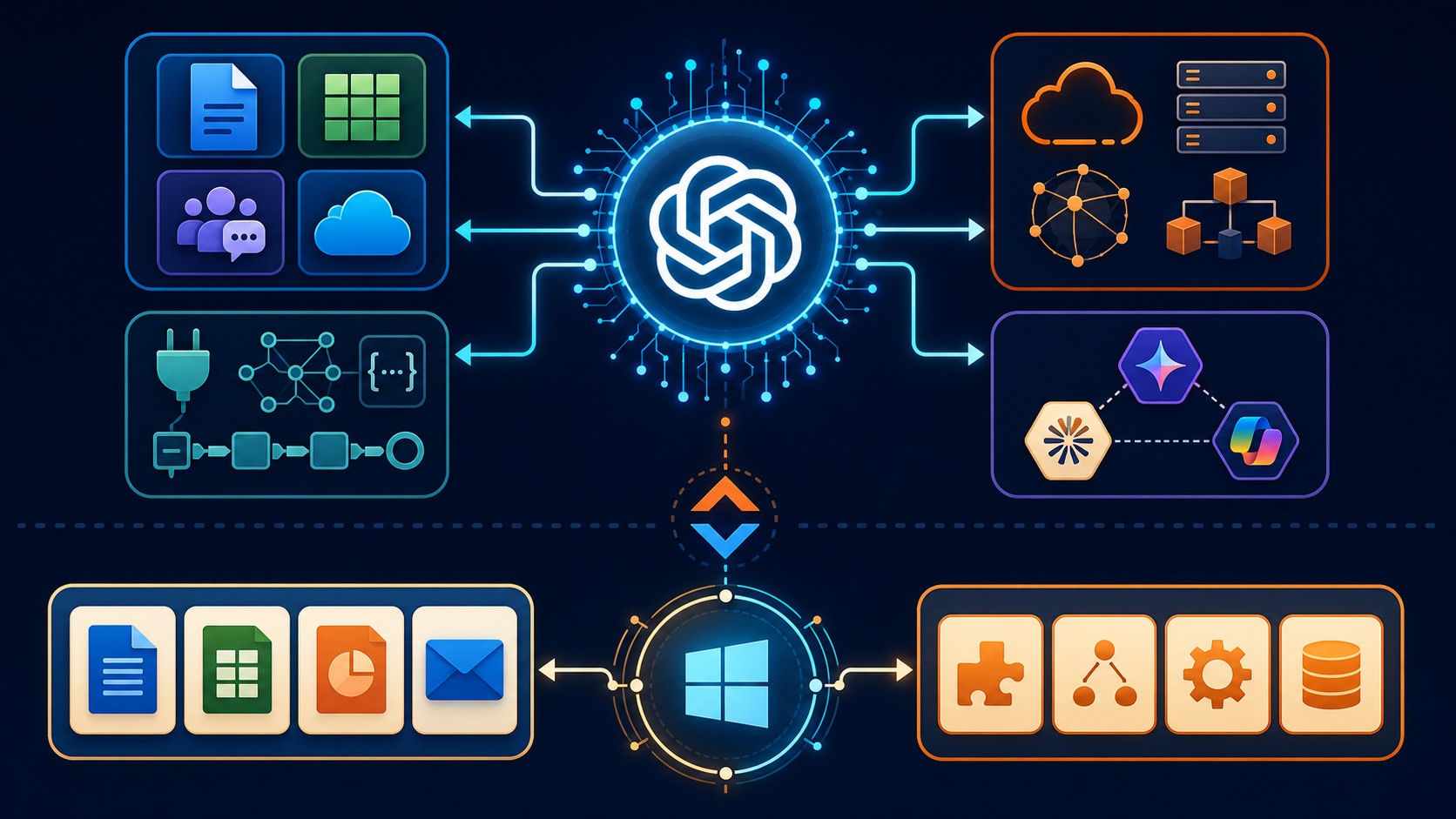 openai el microsoft de la ia diagrama explicativo