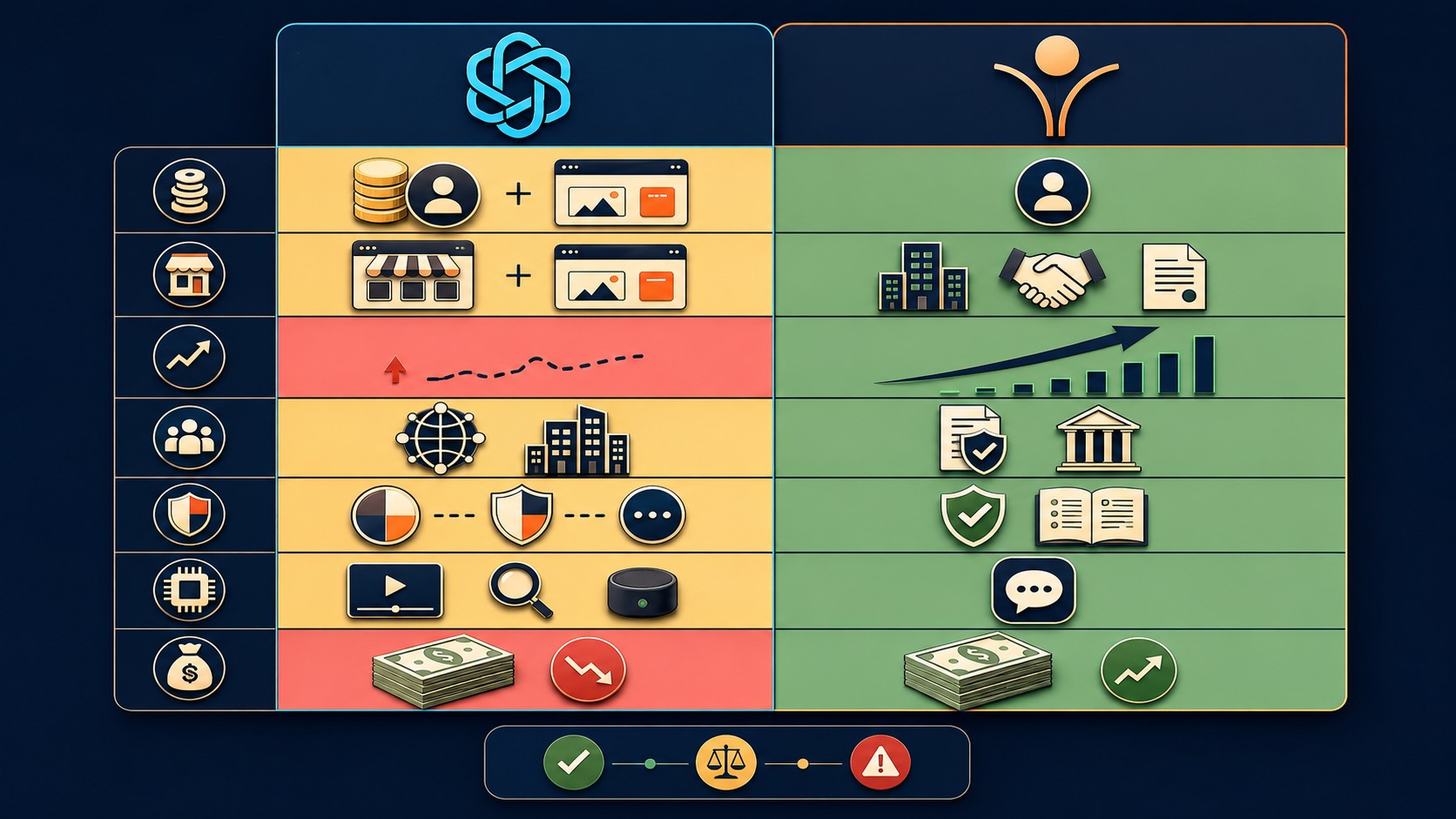 OpenAI vs Anthropic 2026: ads contra suscripción 2 openai vs anthropic ofertas diagrama explicativo