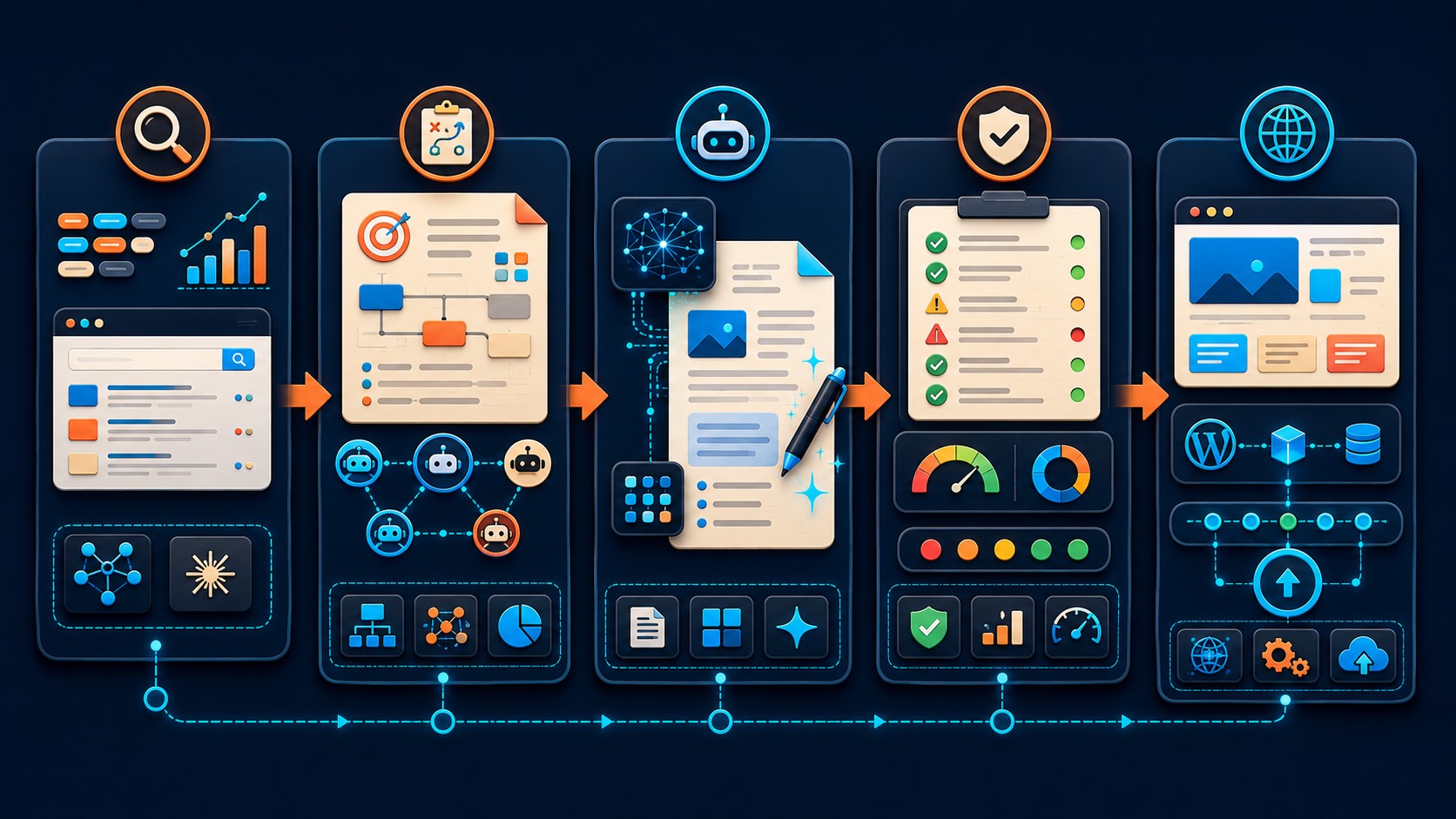 ranking SEO con IA diagrama explicativo