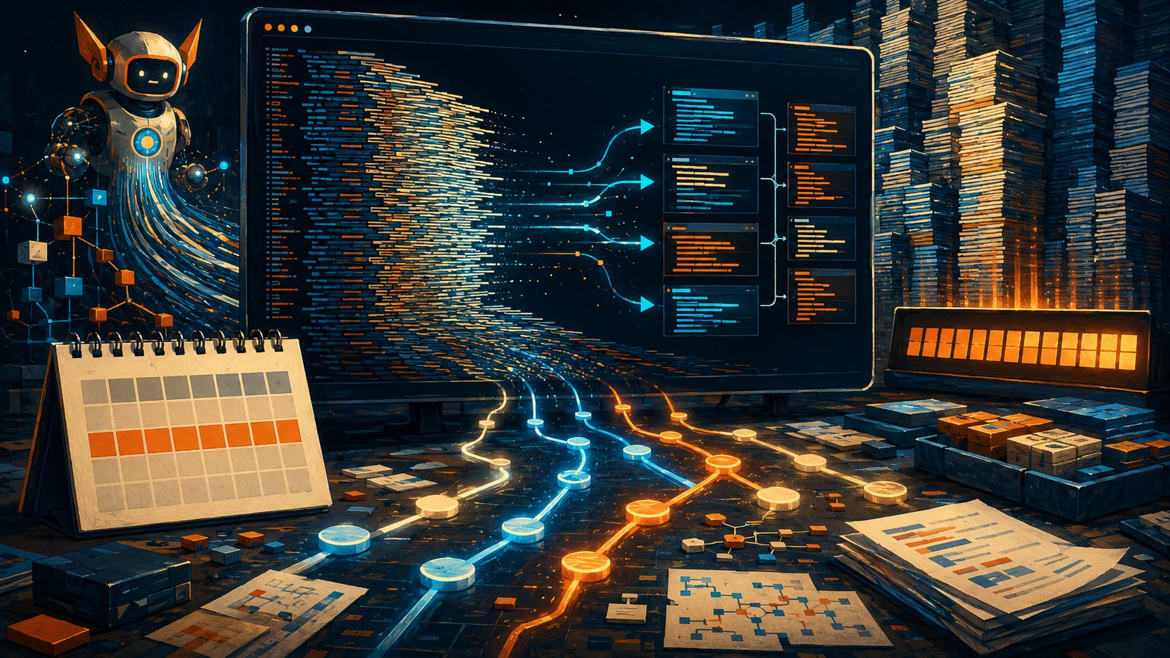 Hermes Agent And Claude Code Just Rebuilt 750K Lines In 11 Days - ilustracion