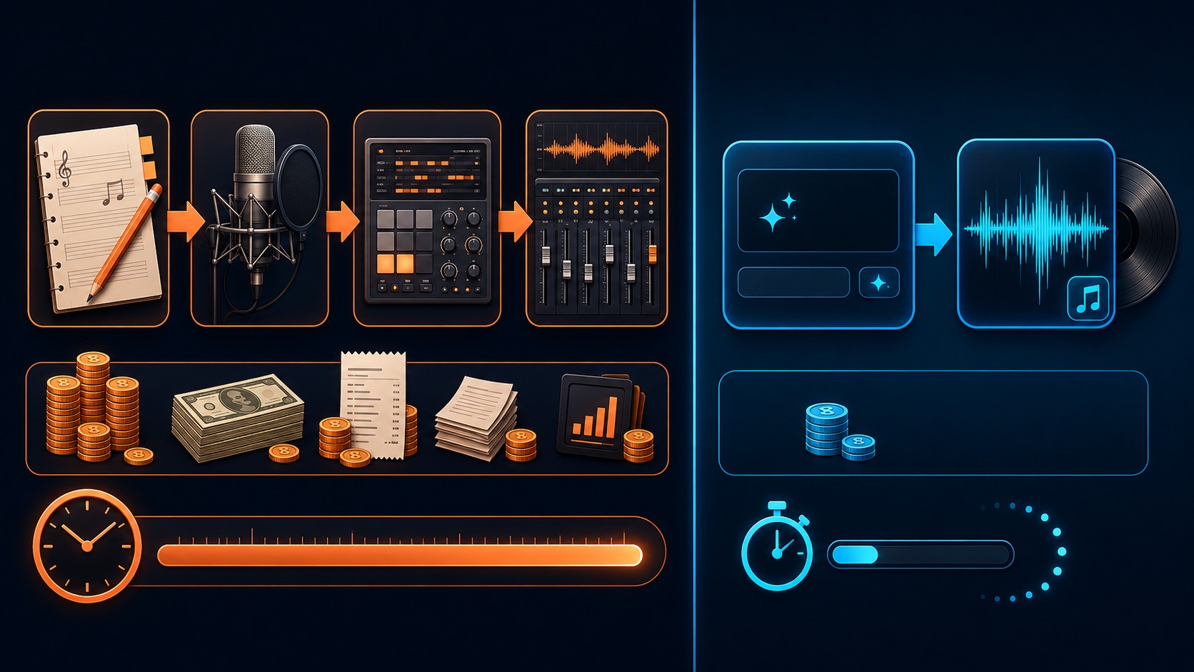 música con IA diagrama explicativo