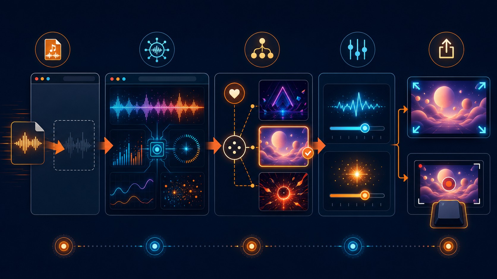 visualizador de audio gratuito diagrama explicativo
