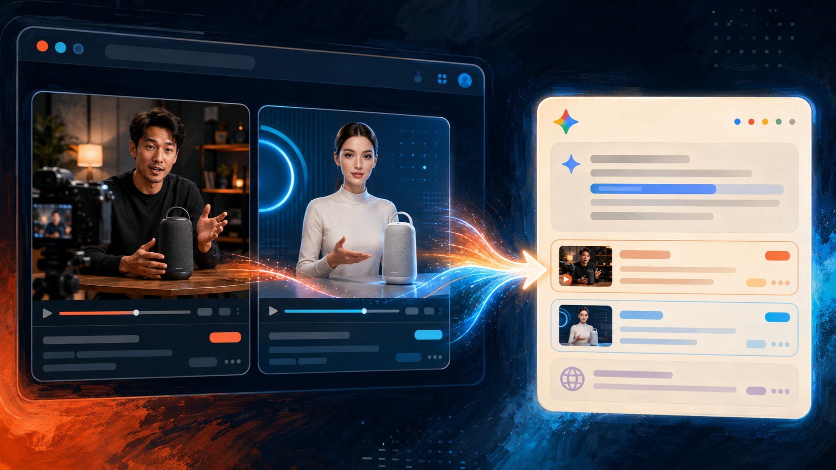 Does AI-generated video get cited by Google and LLMs or only filmed video? - ilustracion