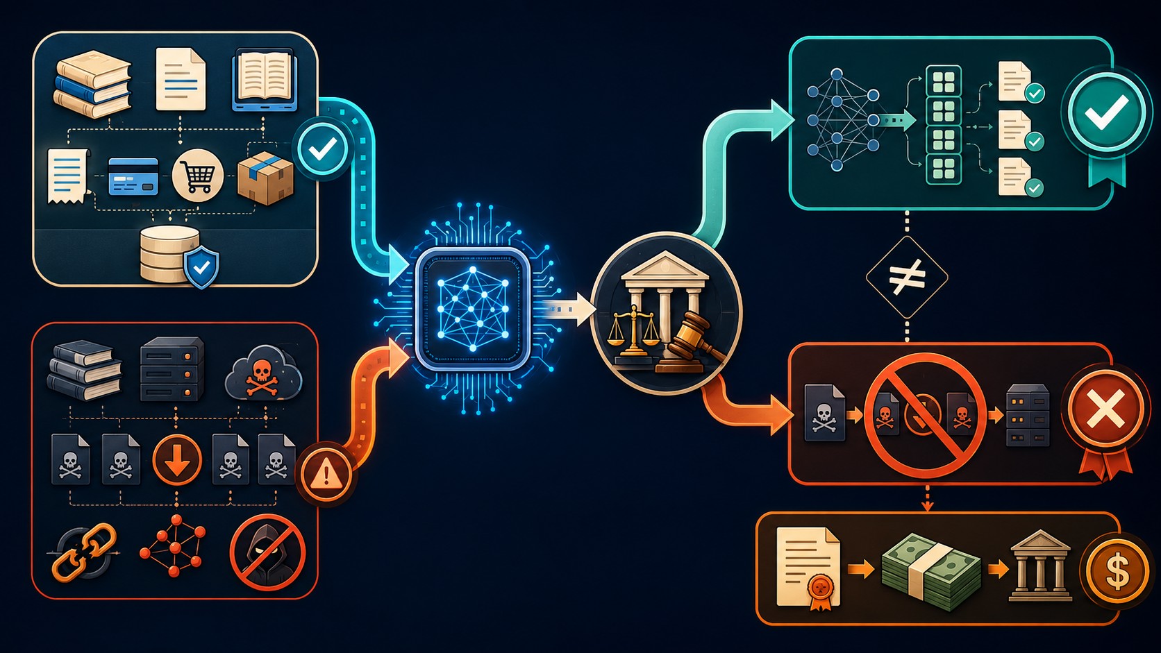 acuerdo anthropic copyright settlement diagrama explicativo