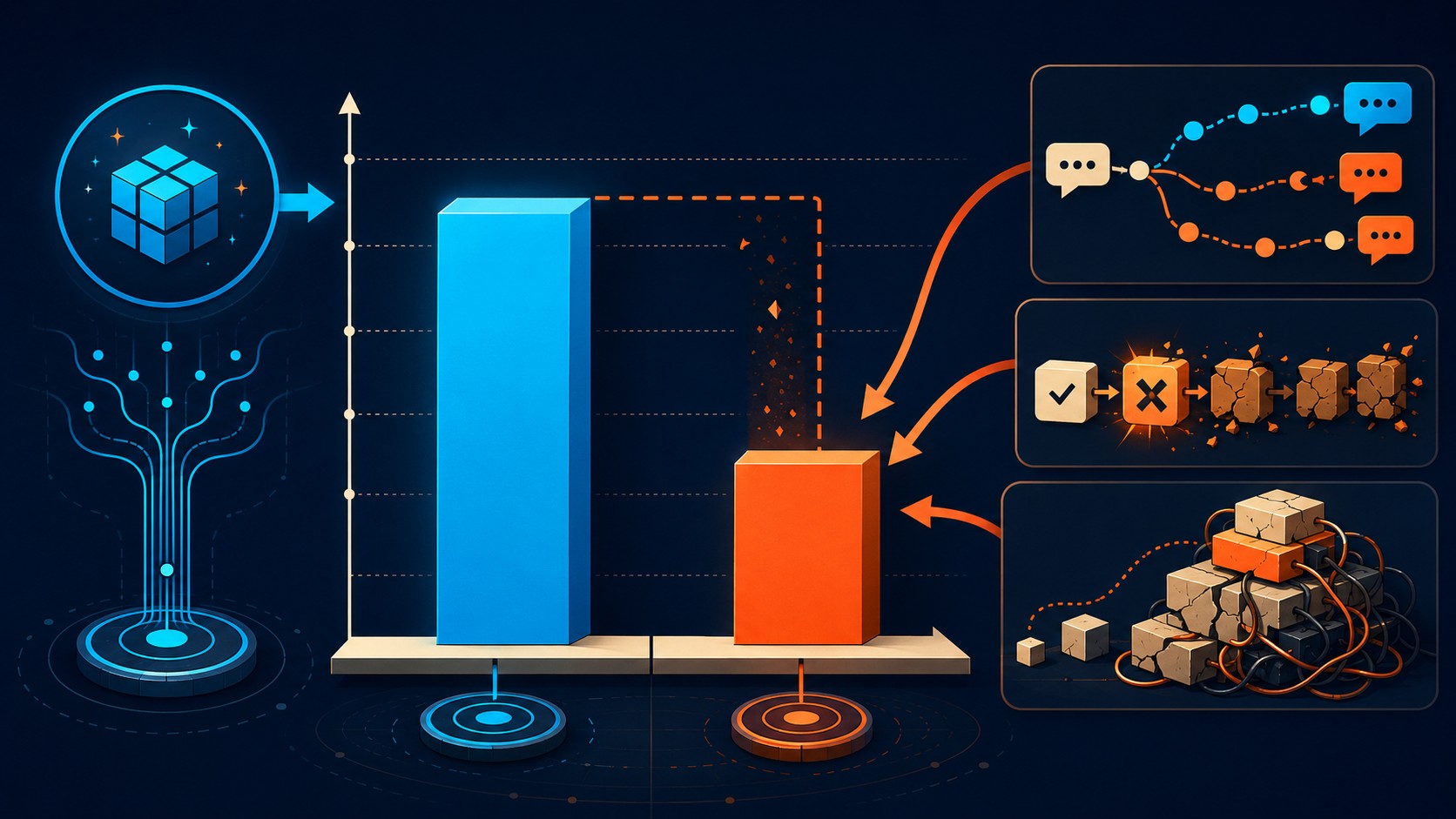 Los problemas de ingeniería que los agentes de IA revivieron 2 agentes de ia problemas ingenieria software diagrama explicativo