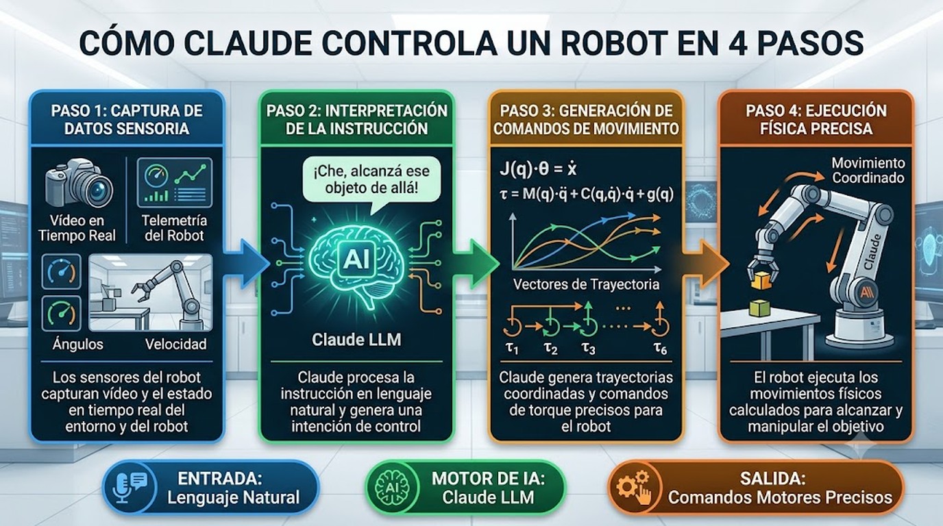 Agentes de IA para robots: qué probó Claude en 2026 2 agentes claude para robots diagrama explicativo
