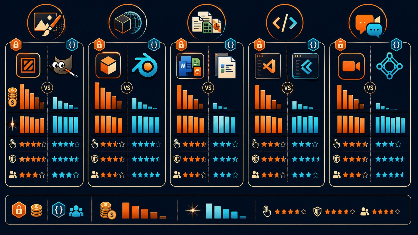 alternativas open source diagrama explicativo