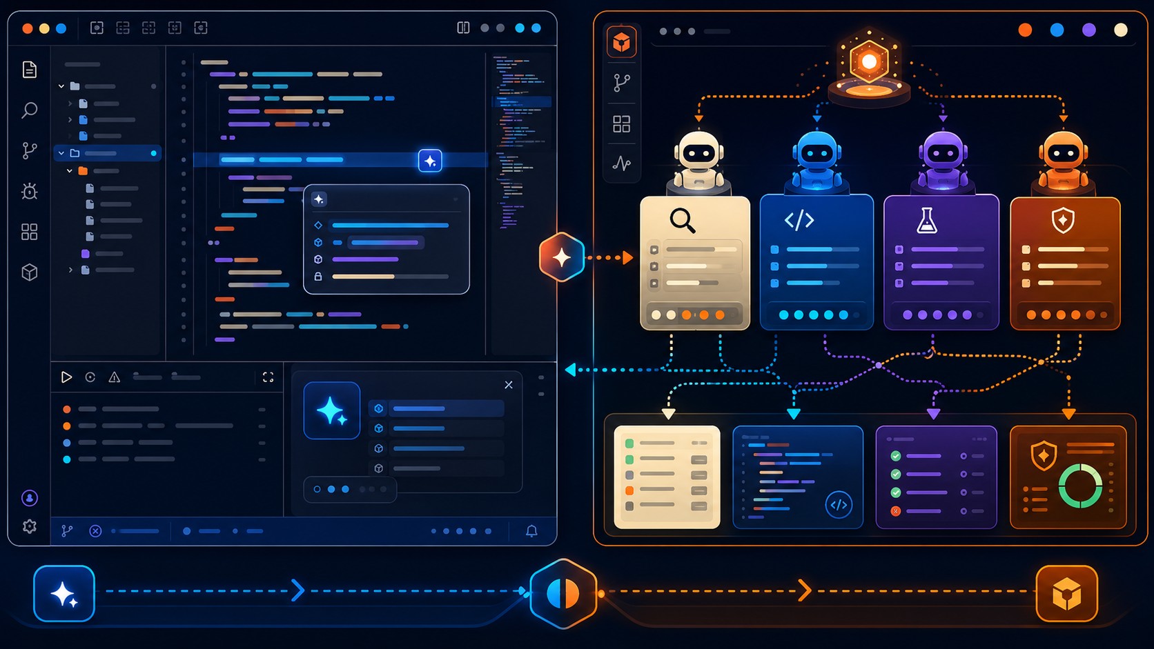 antigravity ide google diagrama explicativo