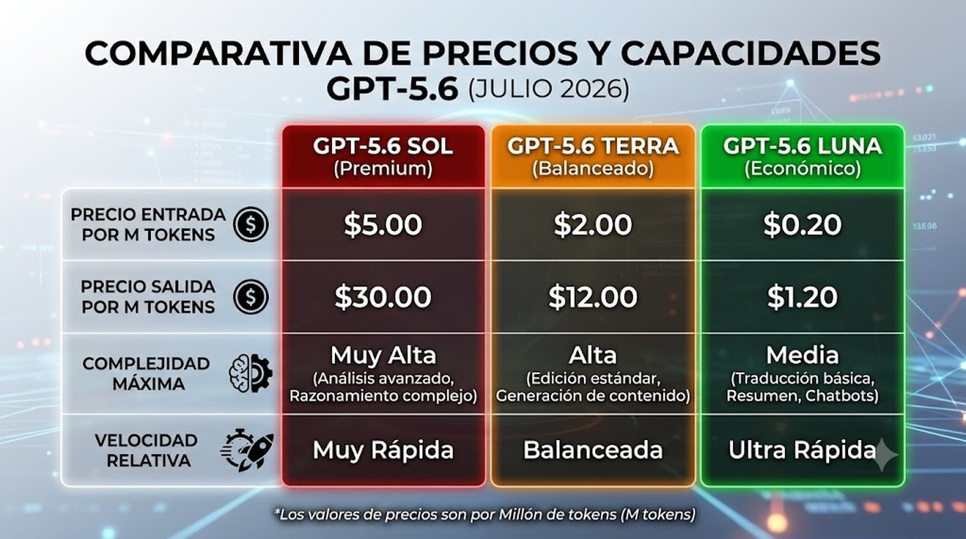 gpt-5.6 precio luna terra diagrama explicativo