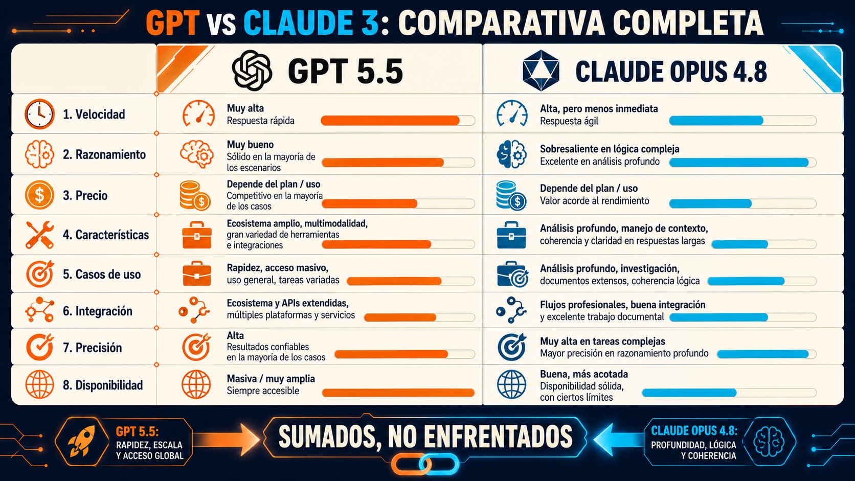 Gpt vs Claude 3: comparativa completa 3 gpt vs claude 3 tabla comparativa