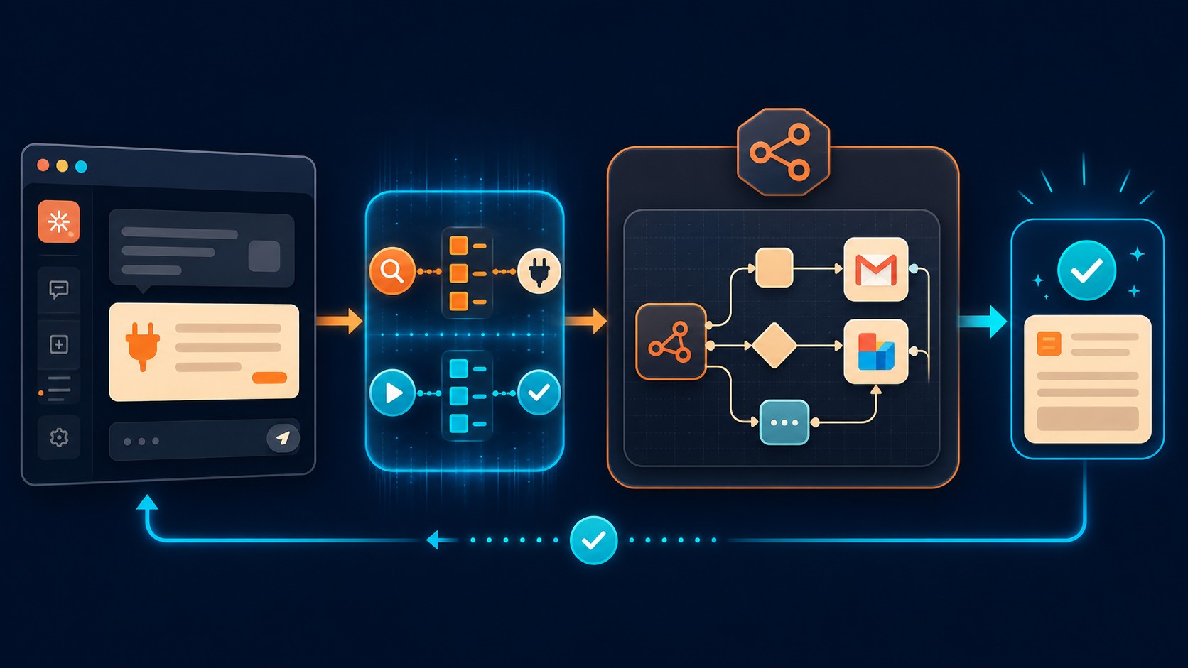 mcp n8n automatización diagrama explicativo