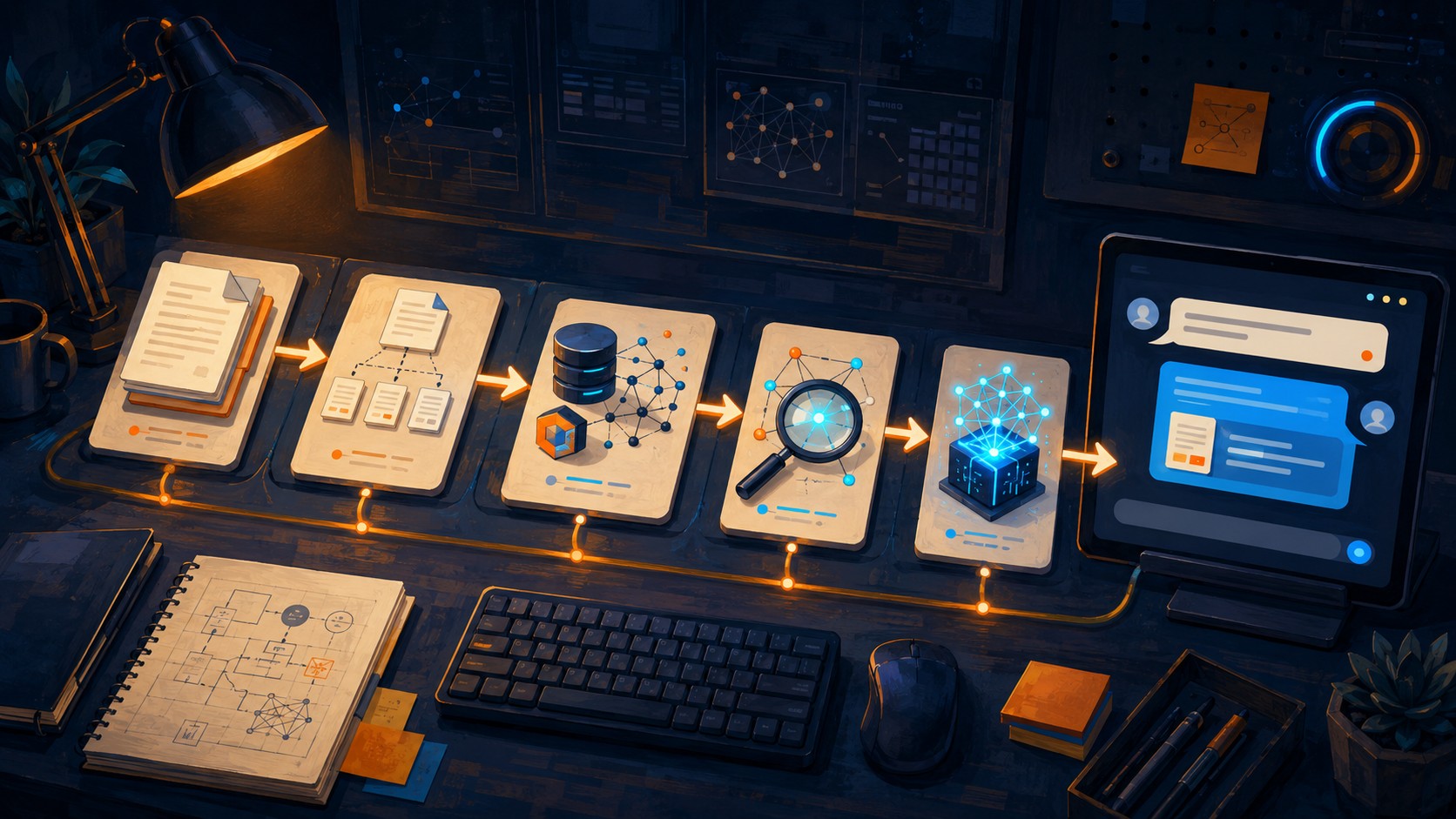 Which RAG design patterns are you actually using for internal chatbots? And where do you find solid templates? - ilustracion