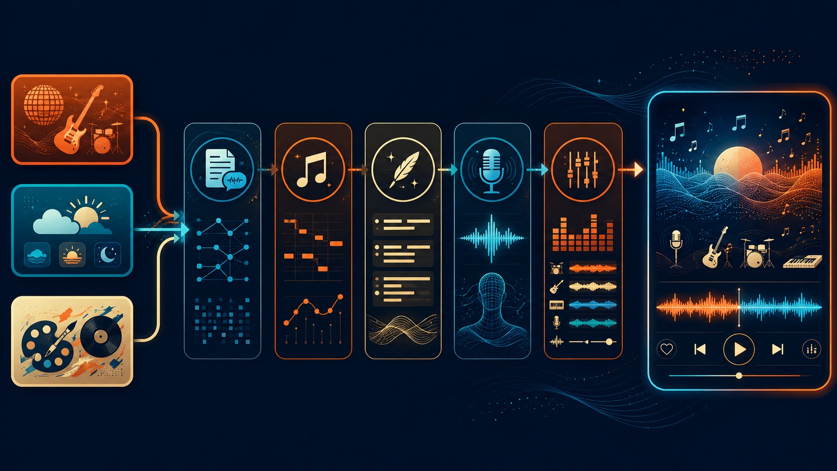 suno ai generador de música diagrama explicativo