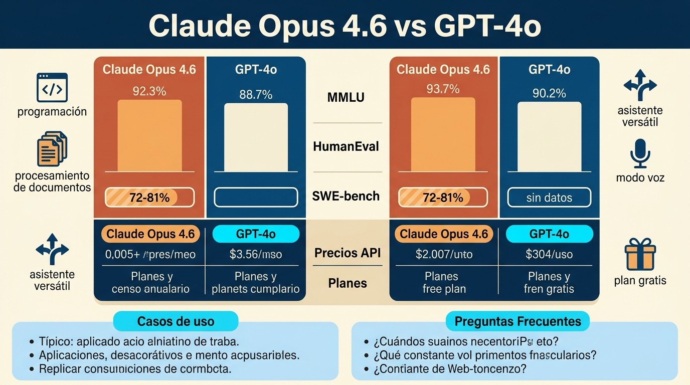 anthropic / claude vs gpt-4o tabla comparativa